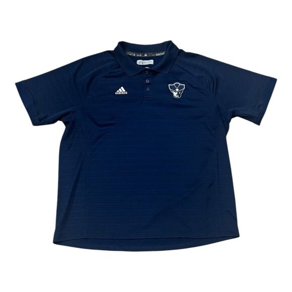 Adidas Navy Striped Climate Polo XL - Picture 1 of 4